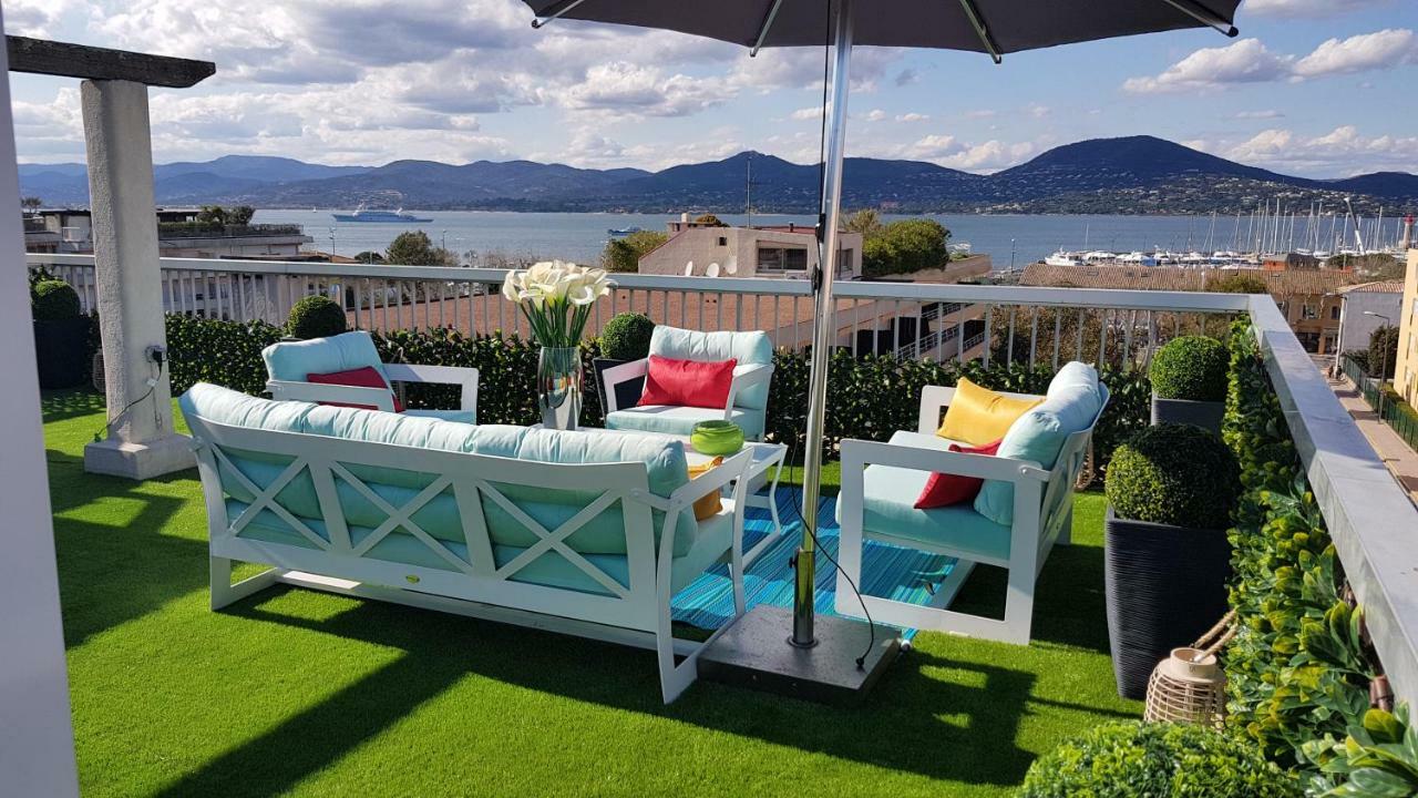 Saint Tropez Sea View Penthouse Apartment Bagian luar foto